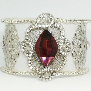 Rhinestone cuff bracelet
